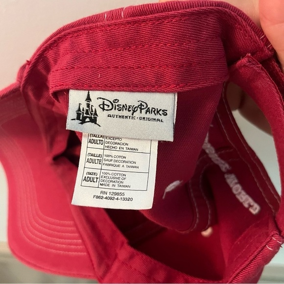 Disney Parks Walt Disney World Epcot Mickey Red Ball Cap Hat BAB - Picture 2 of 5